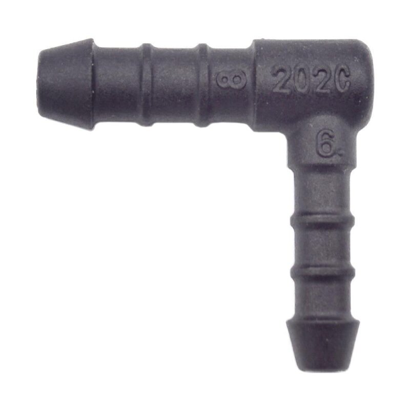 10 x YOU.S Original Schlauchverbinder Zwischenstück RGV Ø 6x8 mm 90° Winkel - L-Form Reduzierer
