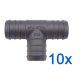 10 x YOU.S Original Schlauchverbinder Zwischenstück Leitung Ø 25x25x25 mm - T-Stück