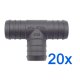 20 x YOU.S Original Schlauchverbinder Zwischenstück Leitung Ø 25x25x25 mm - T-Stück
