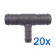 20 x YOU.S Original Schlauchverbinder Zwischenstück RGV Ø 20x20x12 mm - T-Stück Reduzierer