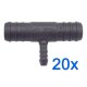 10 x YOU.S Original Schlauchverbinder Zwischenstück RGV Ø 20x20x8 mm - T-Stück Reduzierer