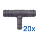 20 x YOU.S Original Schlauchverbinder Zwischenstück RGV Ø 18x18x14 mm - T-Stück Reduzierer