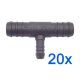 20 x YOU.S Original Schlauchverbinder Zwischenstück RGV Ø 18x18x10 mm - T-Stück Reduzierer