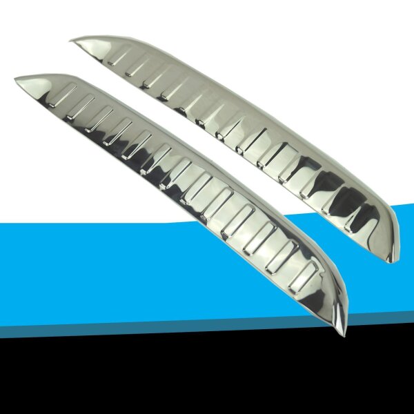 YOU.S Original Auspuffblende Auspuff Abdeckung Chrom / Edelstahl 2-TLG. kompatibel mit Nissan Qashqai ab Bj. 2017