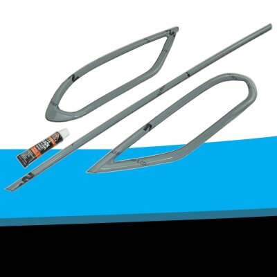 YOU.S Original Auspuffblende Auspuff Abdeckung Chrom / Edelstahl 3-TLG. kompatibel mit VW Tiguan ab Bj. 2021