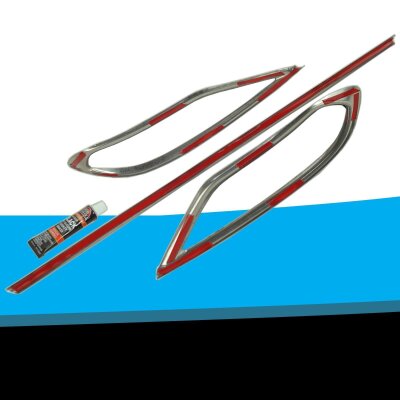 YOU.S Original Auspuffblende Auspuff Abdeckung Chrom / Edelstahl 3-TLG. kompatibel mit VW Tiguan ab Bj. 2021