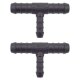 2 x YOU.S Original Schlauchverbinder Zwischenstück RGV Ø 12x12x8 mm - T-Stück Reduzierer