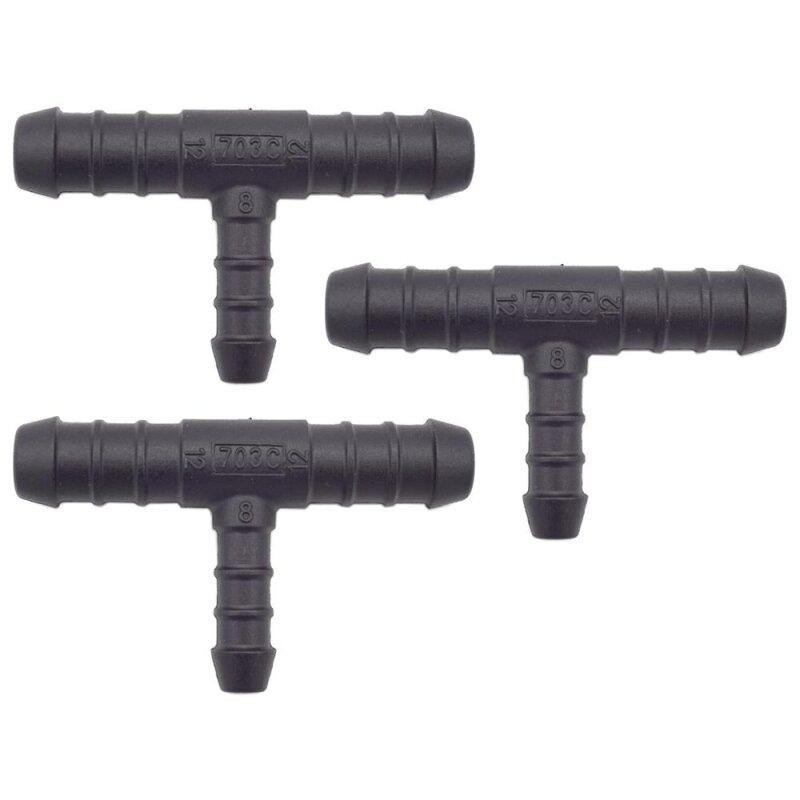 3 x YOU.S Original Schlauchverbinder Zwischenstück RGV Ø 12x12x8 mm - T-Stück Reduzierer