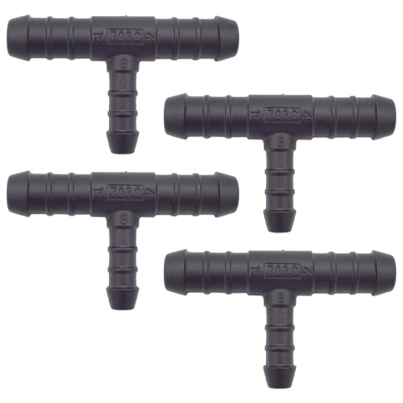 4 x YOU.S Original Schlauchverbinder Zwischenstück RGV Ø 12x12x8 mm - T-Stück Reduzierer