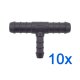 10 x YOU.S Original Schlauchverbinder Zwischenstück RGV Ø 12x12x8 mm - T-Stück Reduzierer