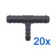 20 x YOU.S Original Schlauchverbinder Zwischenstück RGV Ø 12x12x8 mm - T-Stück Reduzierer