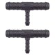 2 x YOU.S Original Schlauchverbinder Zwischenstück RGV Ø 12x12x7 mm - T-Stück Reduzierer