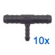 10 x YOU.S Original Schlauchverbinder Zwischenstück RGV Ø 12x12x7 mm - T-Stück Reduzierer