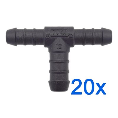 20 x YOU.S Original Schlauchverbinder Zwischenstück RGV Ø 10x10x12 mm - T-Stück Reduzierer