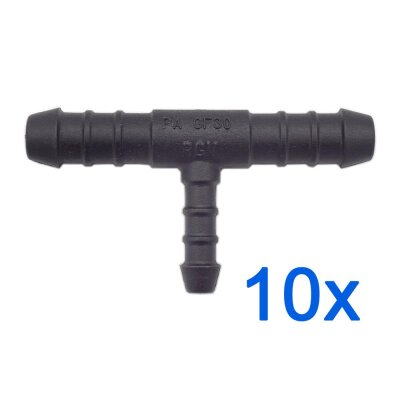 10 x YOU.S Original Schlauchverbinder Zwischenstück RGV Ø 10x10x6 mm - T-Stück Reduzierer