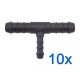 10 x YOU.S Original Schlauchverbinder Zwischenstück RGV Ø 10x10x6 mm - T-Stück Reduzierer