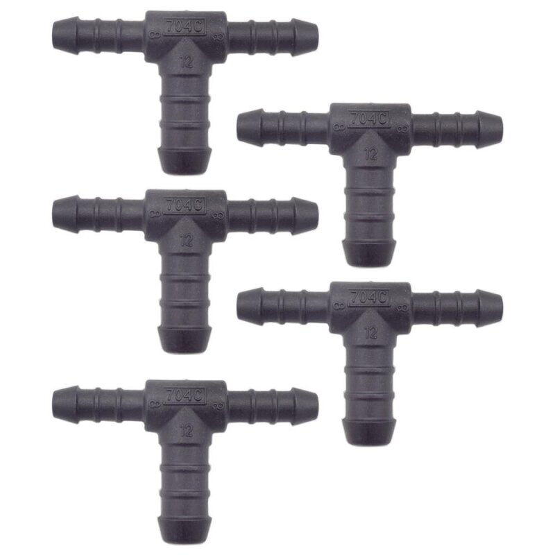 5 x YOU.S Original Schlauchverbinder Zwischenstück RGV Ø 8x8x12 mm - T-Stück Reduzierer