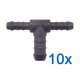 10 x YOU.S Original Schlauchverbinder Zwischenstück RGV Ø 8x8x12 mm - T-Stück Reduzierer