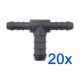 20 x YOU.S Original Schlauchverbinder Zwischenstück RGV Ø 8x8x12 mm - T-Stück Reduzierer