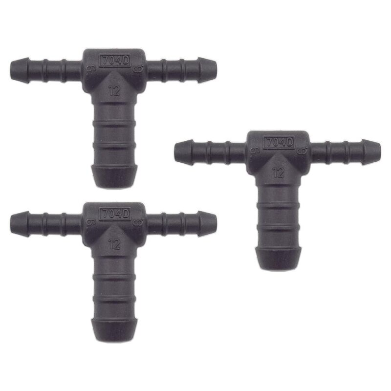 3 x YOU.S Original Schlauchverbinder Zwischenstück RGV Ø 6x6x12 mm - T-Stück Reduzierer