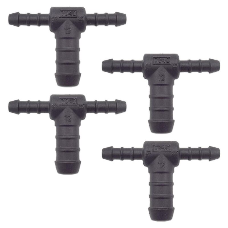4 x YOU.S Original Schlauchverbinder Zwischenstück RGV Ø 6x6x12 mm - T-Stück Reduzierer