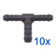 10 x YOU.S Original Schlauchverbinder Zwischenstück RGV Ø 8x8x10 mm - T-Stück Reduzierer