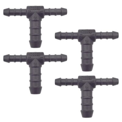 4 x YOU.S Original Schlauchverbinder Zwischenstück RGV Ø 6x6x10 mm - T-Stück Reduzierer