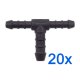 20 x YOU.S Original Schlauchverbinder Zwischenstück RGV Ø 6x6x8 mm - T-Stück Reduzierer