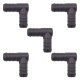5 x YOU.S Original Schlauchverbinder Zwischenstück RGV Ø 16 mm 90° Winkel - L Form