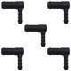 5 x YOU.S Original Schlauchverbinder Zwischenstück RGV Ø 14x8 mm 90° Winkel - L Form