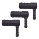 3 x YOU.S Original Schlauchverbinder Zwischenstück RGV Ø 14x6 mm 90° Winkel - L Form