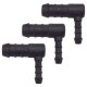 3 x YOU.S Original Schlauchverbinder Zwischenstück RGV Ø 12x6 mm 90° Winkel - L Form