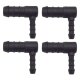 4 x YOU.S Original Schlauchverbinder Zwischenstück RGV Ø 12x6 mm 90° Winkel - L Form