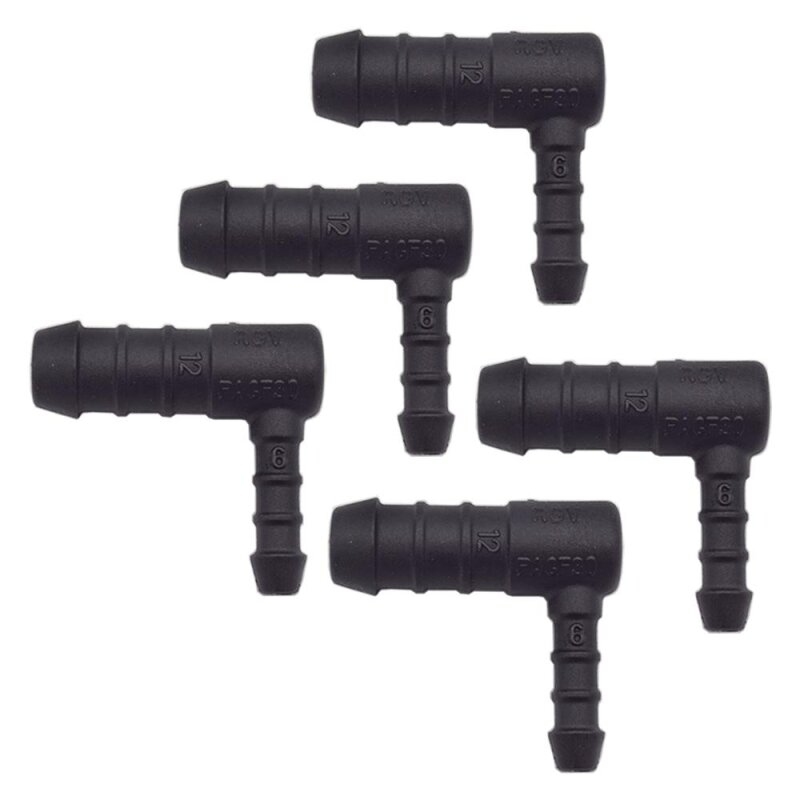 5 x YOU.S Original Schlauchverbinder Zwischenstück RGV Ø 12x6 mm 90° Winkel - L Form