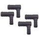 4 x YOU.S Original Schlauchverbinder Zwischenstück RGV Ø 16x12 mm 90° Winkel - L Form