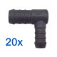 20 x YOU.S Original Schlauchverbinder Zwischenstück RGV Ø 16x12 mm 90° Winkel - L Form