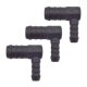 3 x YOU.S Original Schlauchverbinder Zwischenstück RGV Ø 16x10 mm 90° Winkel - L Form