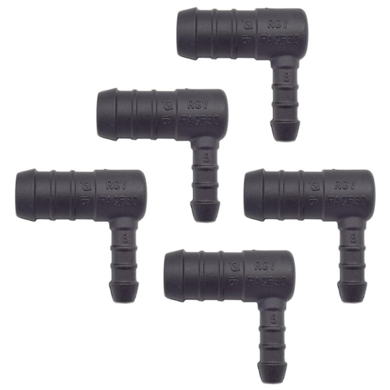 5 x YOU.S Original Schlauchverbinder Zwischenstück RGV Ø 16x8 mm 90° Winkel - L Form