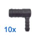 10 x YOU.S Original Schlauchverbinder Zwischenstück RGV Ø 16x8 mm 90° Winkel - L Form