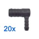 20 x YOU.S Original Schlauchverbinder Zwischenstück RGV Ø 16x8 mm 90° Winkel - L Form
