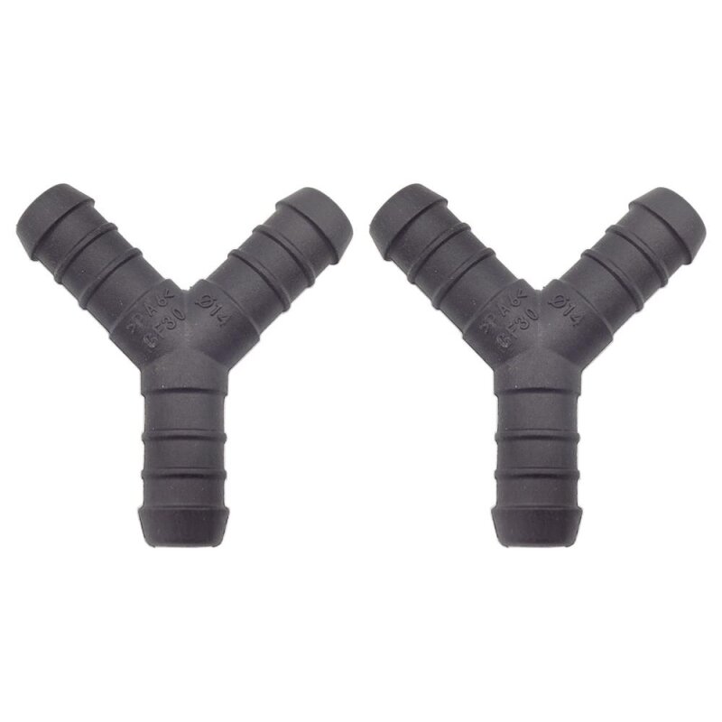 2 x YOU.S Original Schlauchverbinder Zwischenstück RGV Ø 14x14x14 mm - Y Form