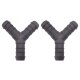 2 x YOU.S Original Schlauchverbinder Zwischenstück RGV Ø 14x14x14 mm - Y Form