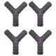 4 x YOU.S Original Schlauchverbinder Zwischenstück RGV Ø 14x14x14 mm - Y Form