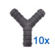 20 x YOU.S Original Schlauchverbinder Zwischenstück RGV Ø 14x14x14 mm - Y Form