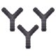 3 x YOU.S Original Schlauchverbinder Zwischenstück RGV Ø 12x12x12 mm - Y Form
