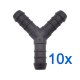 10 x YOU.S Original Schlauchverbinder Zwischenstück RGV Ø 12x12x12 mm - Y Form