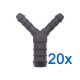 20 x YOU.S Original Schlauchverbinder Zwischenstück RGV Ø 8x14x8 mm - Y Form
