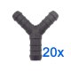 20 x YOU.S Original Schlauchverbinder Zwischenstück RGV Ø 12x14x12 mm - Y Form