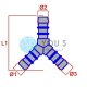 3 x YOU.S Original Schlauchverbinder Zwischenstück RGV Ø 10x14x10 mm - Y Form
