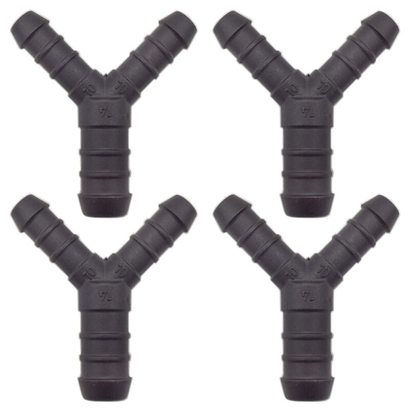 4 x YOU.S Original Schlauchverbinder Zwischenstück RGV Ø 10x14x10 mm - Y Form